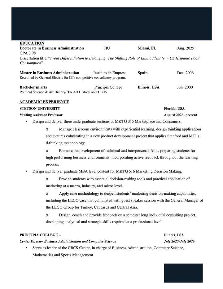 Lucia resume before
