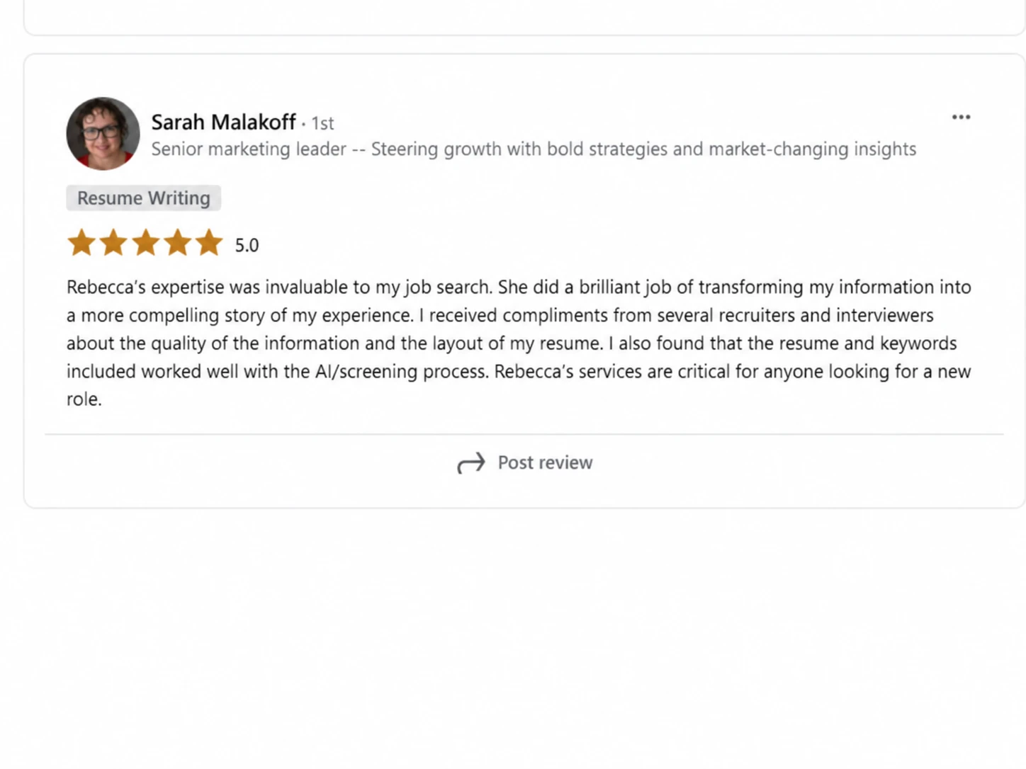 Original client proof from Sarah Malakoff