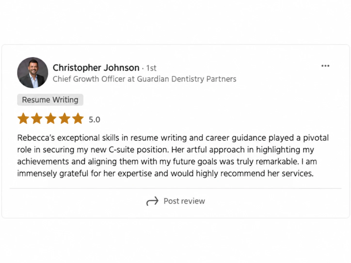 Original client proof from Christopher Johnson