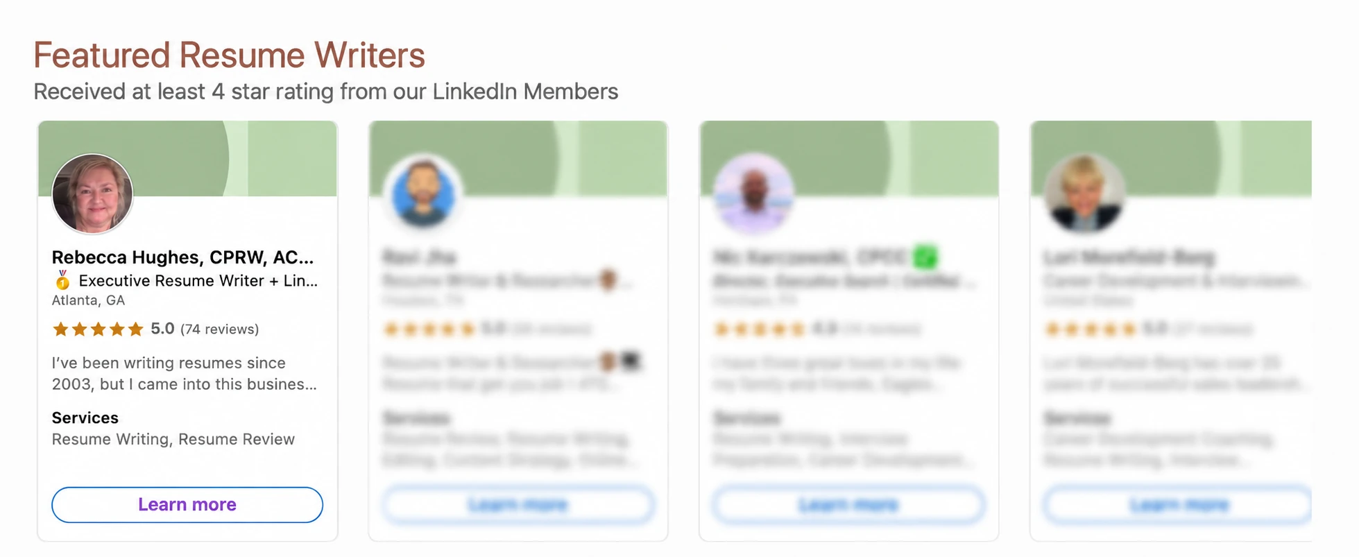 LinkedIn Services Marketplace ranking proof